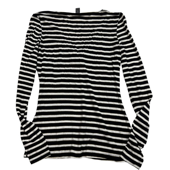 INC International Concepts Black and White Tie Front Blouse - Picture 2 of 6